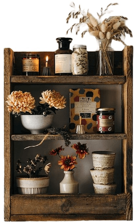 cottagecore shelf