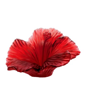 Daum Red Crystal Hibiscus Flower | Neiman Marcus