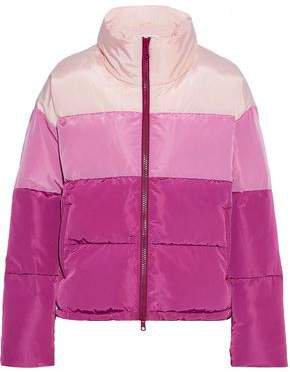 Rosie Quilted Color-block Shell Coat