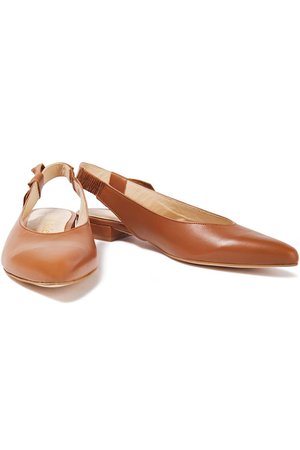 Light brown Penelope leather slingback point-toe flats | Sale up to 70% off | THE OUTNET | FRENCH SOLE | THE OUTNET