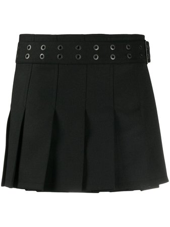 Junya Watanabe Pleated Belted Mini Skirt - Farfetch