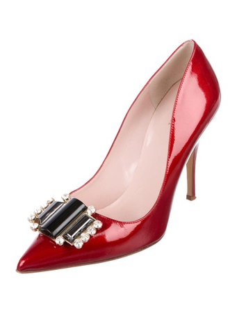 Kate Spade New York Patent Leather Pointed-Toe Pumps - Shoes - WKA108312 | The RealReal