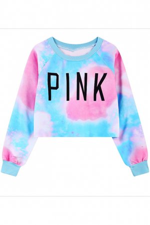 Google Image Result for https://images.takeluckhome.com/images/392x588/201906/T/pink-letter-tie-dye-round-neck-long-sleeve-cropped-pullover-sweatshirt_1560322612476.jpg