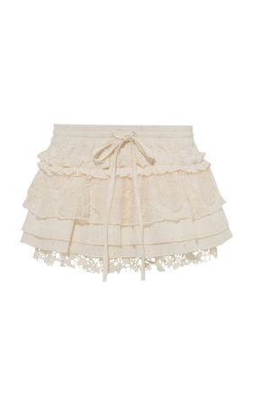 Nala Ruffled Cotton-Blend Mini Skirt By Siedrés | Moda Operandi