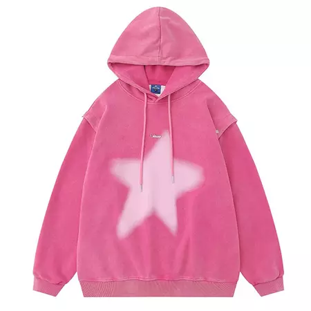 Y2K Hoodie with Graffiti Star Print | AESTHETIC CLOTHING – Boogzel Clothing