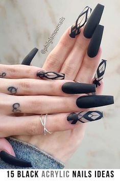 Pinterest black nails