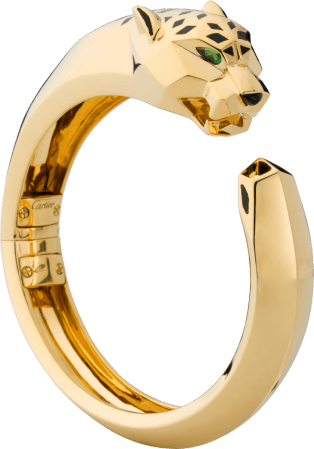 - Panthère de Cartier bracelet - Yellow gold, lacquer, tsavorite garnets, onyx - Cartier