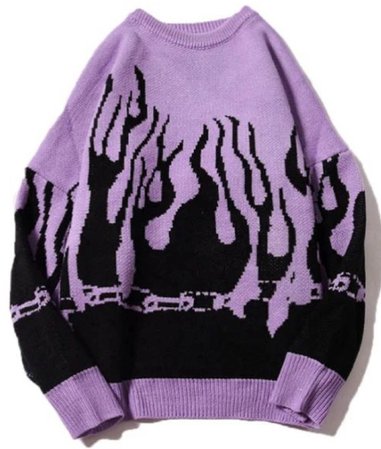 purple flame sweater