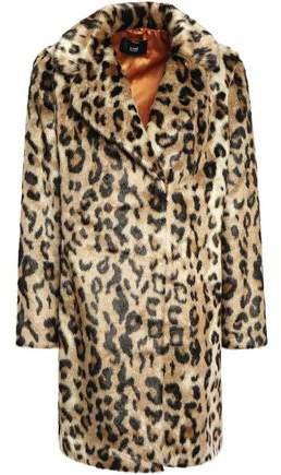 Leopard-print Faux Fur Coat