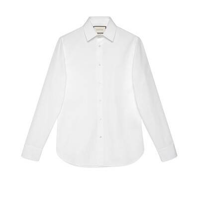 White Poplin Shirt | GUCCI® US