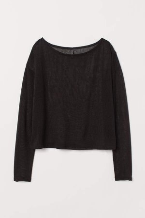Fine-knit Sweater - Black