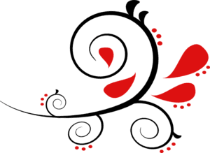 Red And Black Paisley Swirl Clip Art at Clker.com - vector clip art online, royalty free & public domain
