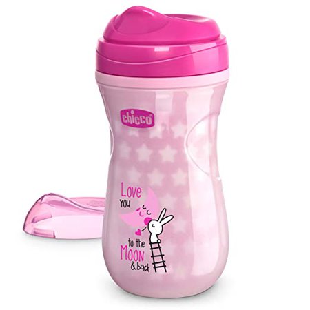 Amazon.com : Chicco Glow In The Dark Insulated Rim Spout Trainer Spill Free Baby Sippy Cup 9oz, Pink, 12m+ (1pk) : Baby