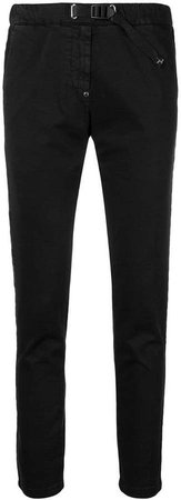 White Sand buckled slim-fit trousers