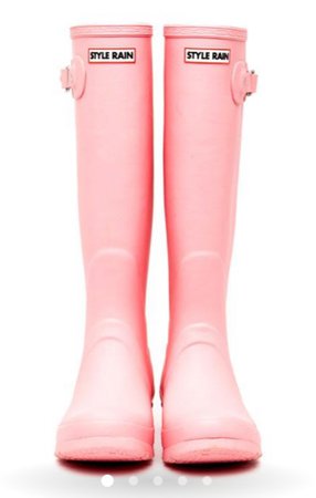 pink rain boot