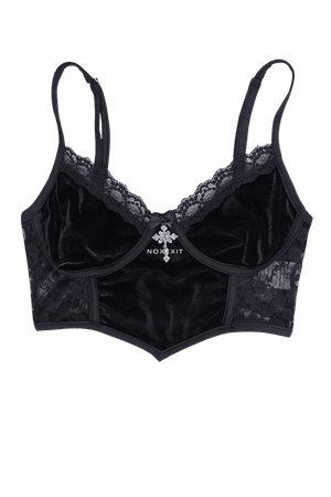 NOXEXIT | DARK DEVOTION Gothic Cross Lace Camisole Top LACE BRALET – noxexit