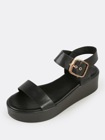 Platform Sandals BLACK | SHEIN