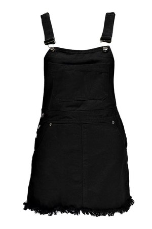 black overall skirt