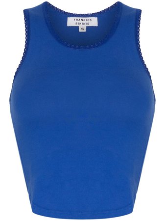 Frankies Bikinis Messman cropped tank top blue 33133CR - Farfetch