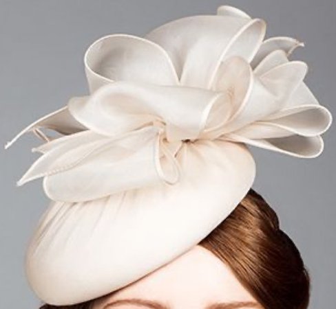 cream fascinator hat