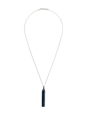 Blue AMBUSH bullet pendant necklace- Farfetch