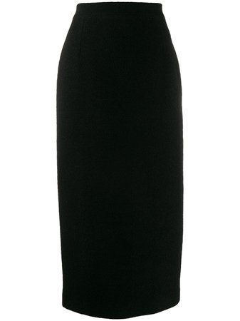 Black Alessandra Rich High-Waisted Pencil Skirt | Farfetch.com
