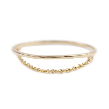 Gold Streaks Chain Ring – Envero Jewelry
