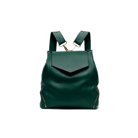 Holly & Tanager The Professional Leather Backpack Purse In Emerald