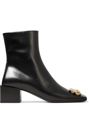 Balenciaga | Embellished leather ankle boots | NET-A-PORTER.COM