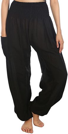 Amazon.com: LOFBAZ Harem Yoga Pants for Women S-4XL Hippie Boho PJs Lounge Beach Print Plus: Clothing