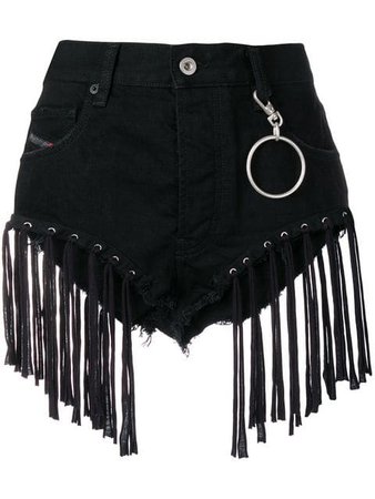 Diesel fringed shorts in denim $198 - Buy Online SS19 - Quick Shipping, Price