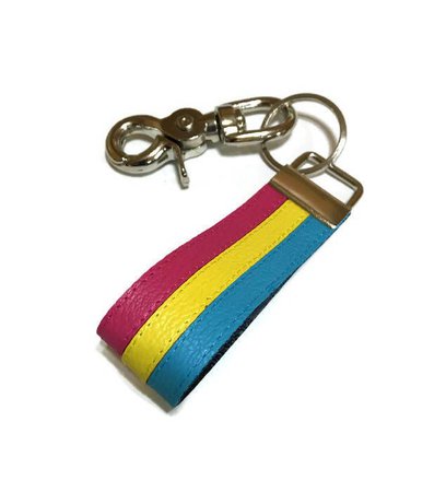 *clipped by @luci-her* pansexual keychain