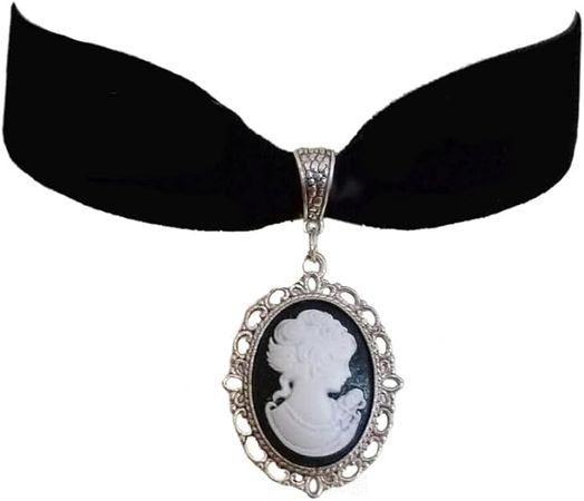 Amazon.com: Black Cartoon Princess Pendant Choker Necklace for Women Fashion Retro Victorian Cameo Velvet Thick Chokers Necklace Elegant Goth Steampunk Collar Necklace Christmas Birthday Gifts for Her Princess: Clothing, Shoes & Jewelry