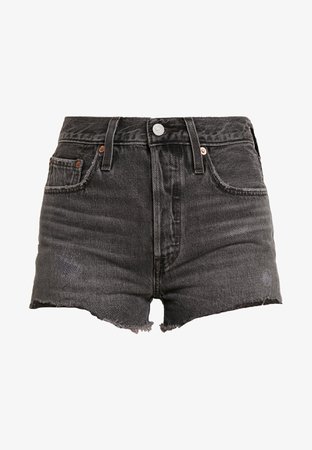 Levi's® 501® ORIGINAL - Jeans Short / cowboy shorts - eat your words/black denim - Zalando.dk