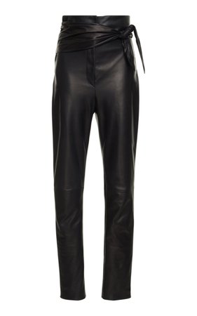 High Rise Leather Pant by Versace | Moda Operandi