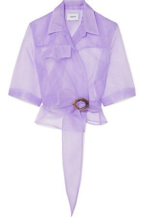 Nanushka | Dalas organza wrap shirt | NET-A-PORTER.COM