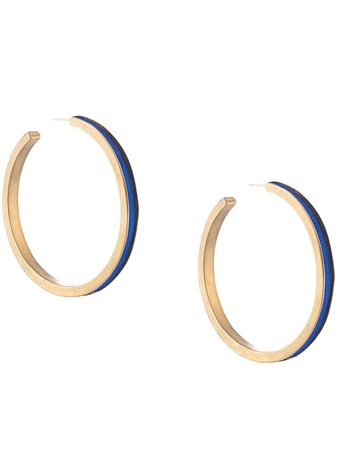 Katerina Makriyianni single colour hoop earrings