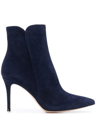 Shop blue Gianvito Rossi Levy 85mm ankle boots with Express Delivery - Farfetch