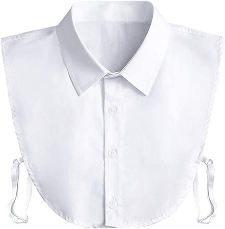 Fake Collar Detachable Dickey Collar Blouse Half Shirts Peter Pan Faux False Collar for Women & Girls Favors (White) at Amazon Women’s Clothing store