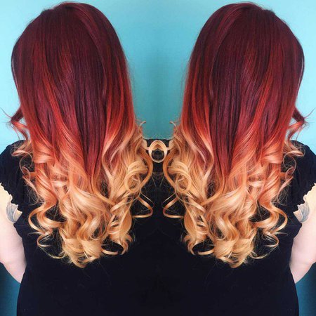 Red ombre hair - Google Search