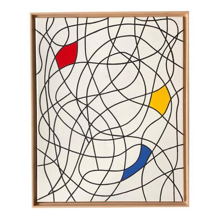 "Modern Day Mondrian" Abstract Painting by Tony Curry | Chairish
