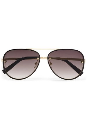 Le Specs | Hyperspace aviator-style gold-tone sunglasses | NET-A-PORTER.COM