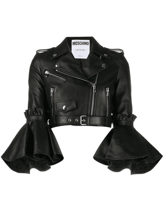 moschino cropped leather biker jacket - Google Search