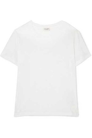 Saint Laurent | Appliquéd cotton-jersey T-shirt | NET-A-PORTER.COM