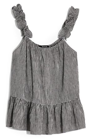 Madewell Gingham Ruffle Strap Camisole | Nordstrom