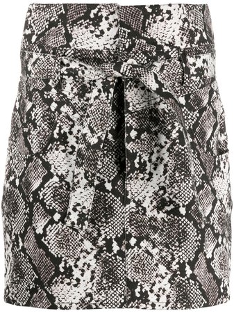 The Attico Snakeskin Print Mini Skirt - Farfetch