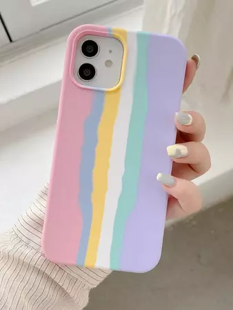 Colorful Striped Phone Case | SHEIN USA