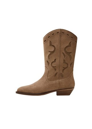 MANGO Cowboy leather boots