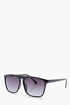 Ombre Lens Black Retro Sunglasses