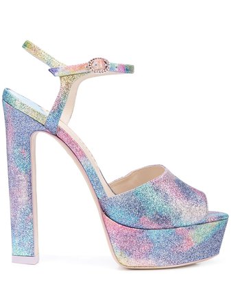 Sophia Webster Mermaid Glitter Platform Sandals Ss20 | Farfetch.com
